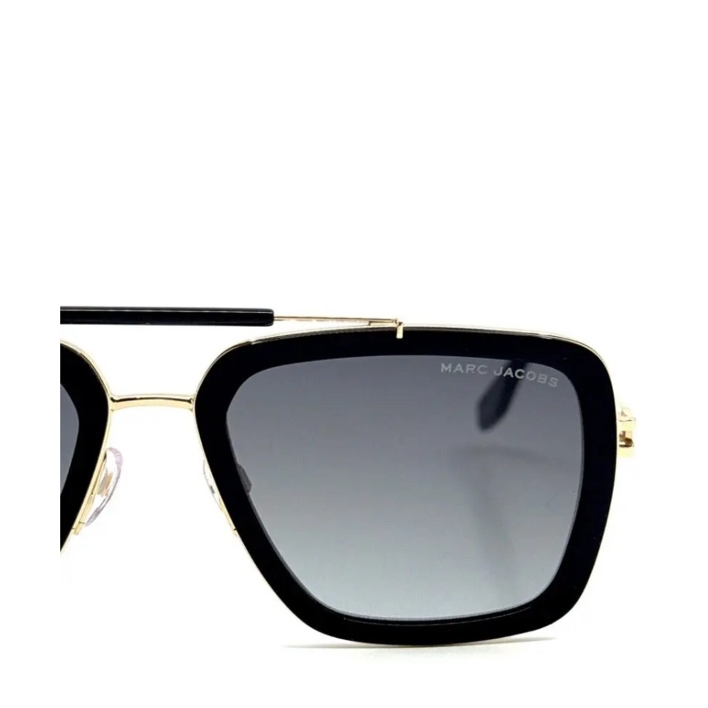 NEW Marc Jacobs Black & Gold Sunglasses + Yellow Case/cleaning cloth 55-20-140 - Picture 3 of 5